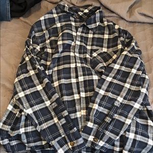 Blue and white flannel
